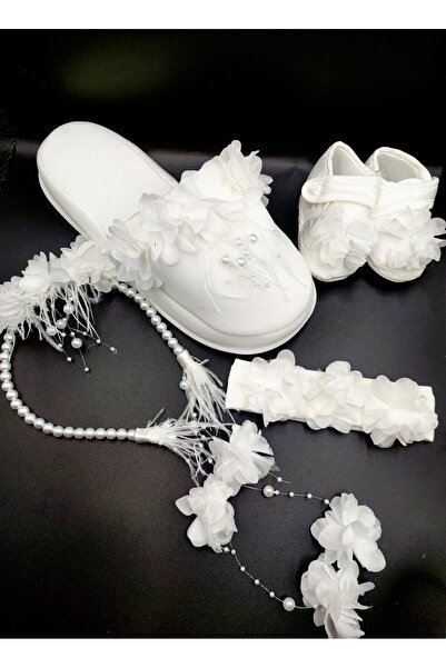 ALAZ TASARIM HOBİ مجموعة نعال الأمومة وباندانا وأحذية التاج للأطفال