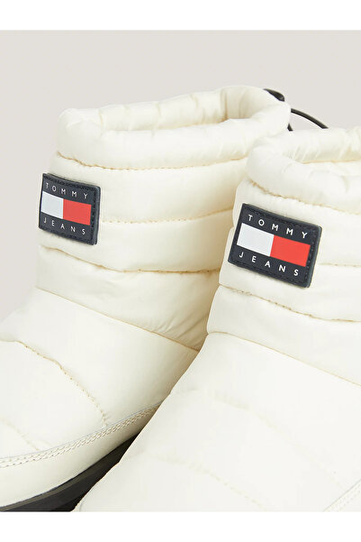 Tommy Hilfiger Kadın Marka Logolu Düz Taban Kaydırmaz Günlük Kullanım Beyaz Bot & Bootie EN0EN02292-YA6