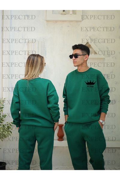 EXPECTED Σετ αθλητικής φόρμας King Queen Printed Lover Couple Combination - 3 νήματα