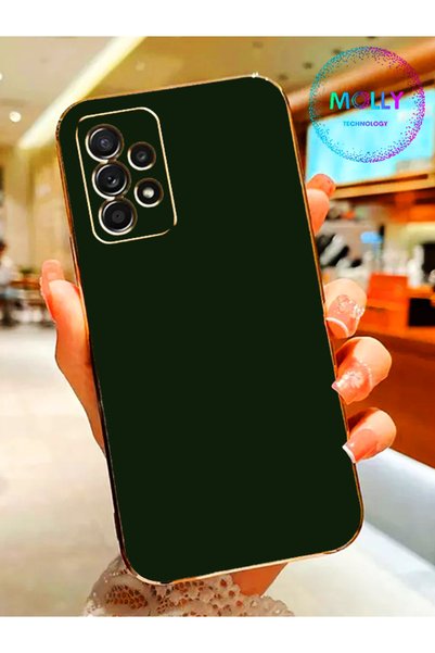 Molly Technology حافظة سيليكون فاخرة لهاتف سامسونج جالاكسي A33 بحواف خضراء دا...