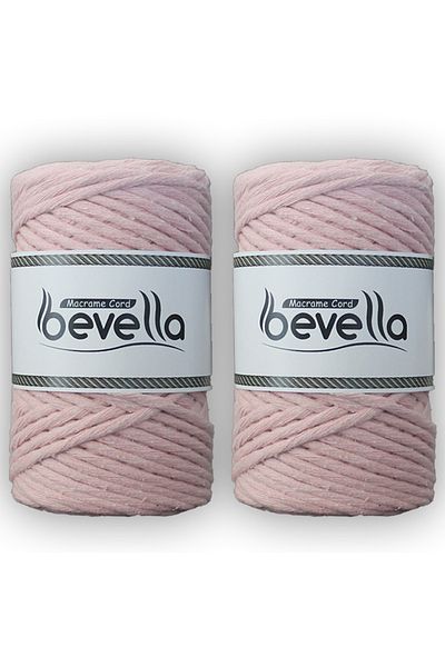 Bevella Macrame Cord Scanable 3 mm Macrame Thread Powder 2 Pieces 250 Gr
