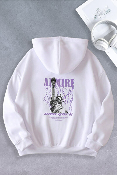 Ciel Lune Unisex Femei Bărbați NewYork Lightning Model Oversize Hanorac