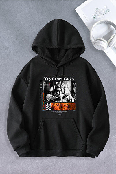 Ciel Lune Unisex Femei Bărbați Încearcă Othet Guys Hanorac oversize imprimat