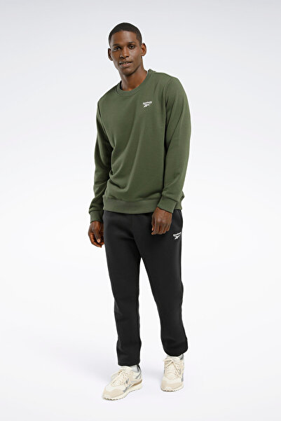 Reebok RI FT LEFT CHEST CREW Yeşil Erkek Sweatshirt