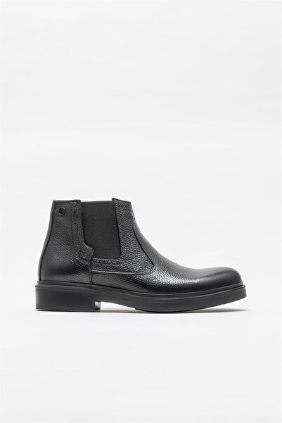Elle Shoes Siyah Deri Erkek Günlük Bot