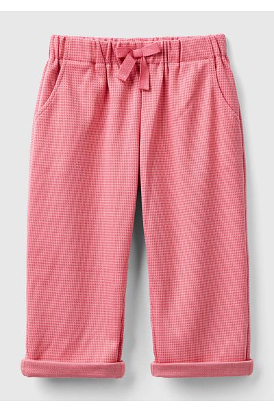 United Colors of Benetton Roz Mix Pattern - Pantaloni pentru fete cu talie elastică