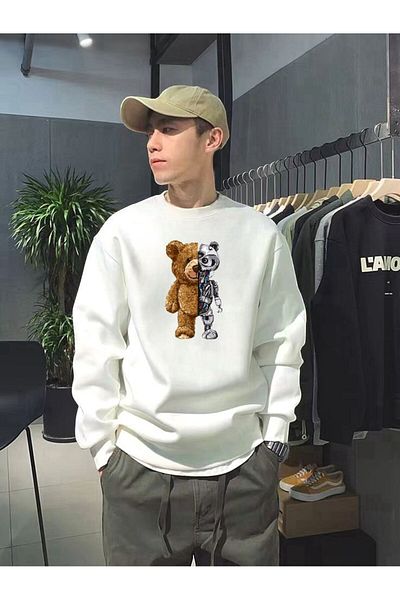 BENROMA Unisex Robokit Printed Crew Neck Sweat