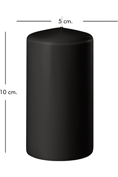 Herdekora Mum Silindir Siyah 5x10 Cm.