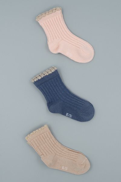 HİTRA Hitra Textile 3-Piece Seamless Organic Baby/Child Socks