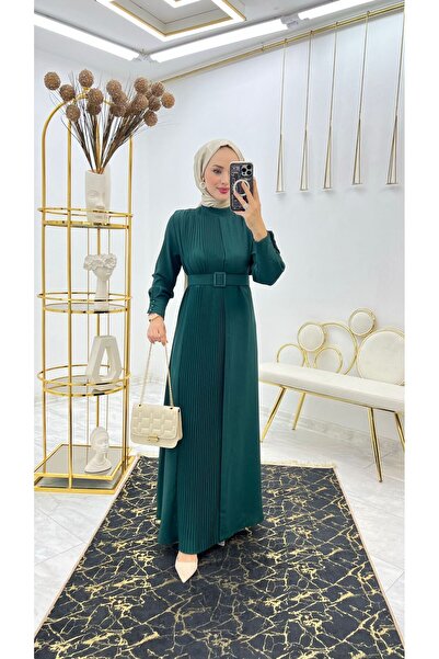 Moda TüTü Ayperi Plise Detaylı Elbide