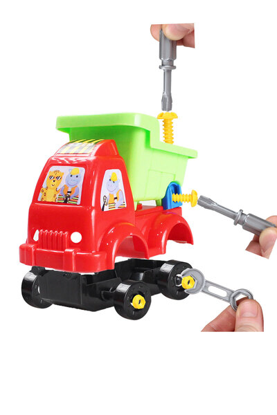 Toyaş Eğitici Sök Tak Oyuncak 19 Parça Araç Tamir Seti Kamyon Kasalı