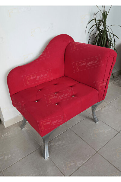 aldagelsin Yeni Model Ters Kol Tekli Köşe Koltuğu Josefin Bench Gümüş Ayak