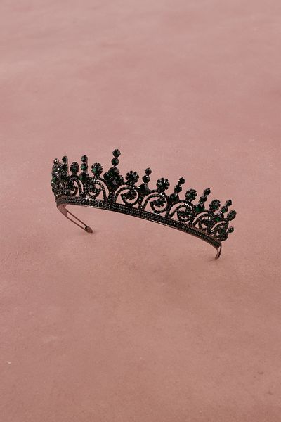Hayalperest boncuk Crystal Rhinestone Queen Crown for Women Bridal Wedding Crown for Henna Night Crown Green