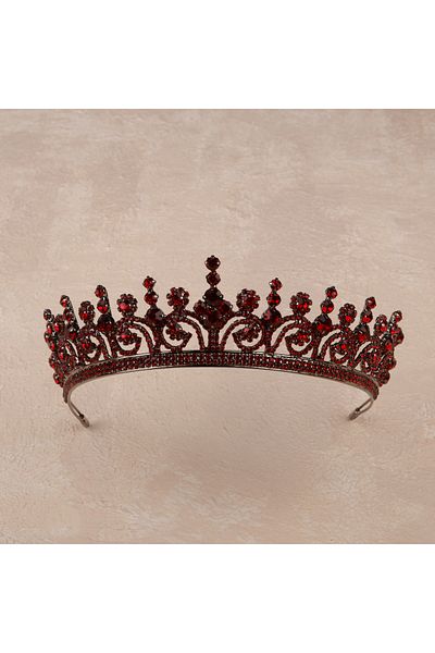 Hayalperest boncuk Crystal Jewelled Queen Crown for Women Bridal Wedding Crown Crown for Henna Night Navy Blue