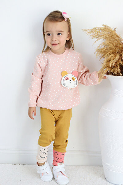 Harika KIDS مجموعة الجوارب القطنية المتوسطة السماكة للفتيات من الأسفل