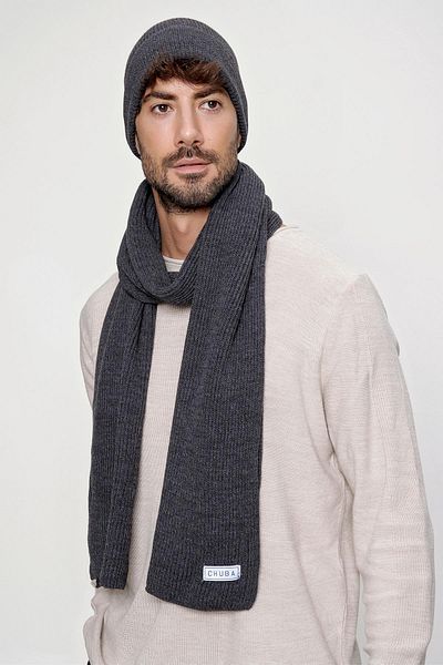 CHUBA Men's Thessaloniki Knitted Knitwear Scarf Beanie Set Anthracite 22w850