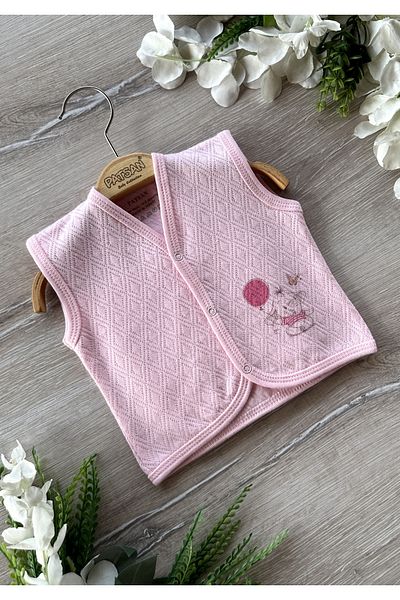 PATSAN Quilted Seasonal Baby Vest Pink Elephant
