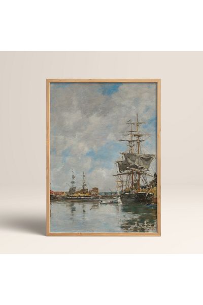 HOMEPACK Рамкирана единична картина Серия платноходка Класически плакат TK/115