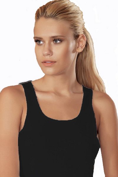 Şahinler B004 Women's 100% Cotton Colored Ribbed Strap Undershirt