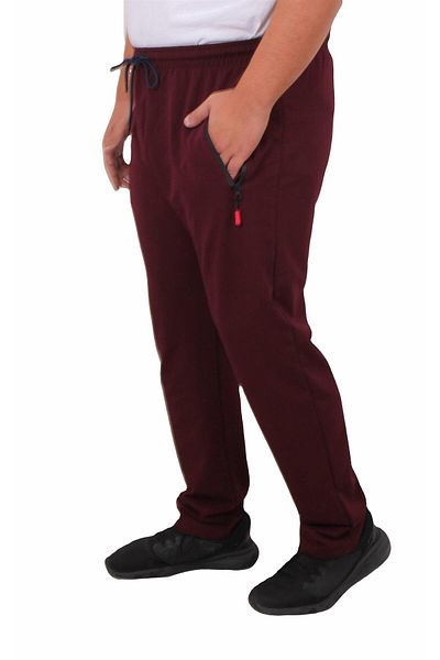 Starbattal Μεγάλο μέγεθος Classic Sweatpants Τσέπη με φερμουάρ 22500 PRUN