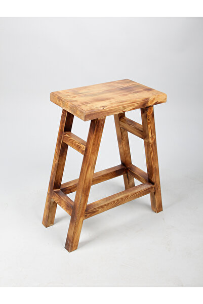 TALASCH Ahşap Bar Sandalyesi 75 Cm Yüksek Tabure Doğal Ceviz