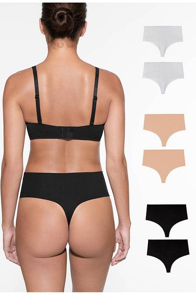 GECKO COLLECTION Gecko High Waist Laser Cut String Thong - 6 Pieces Recovery