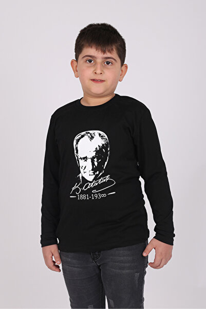 çiko kids 10 Νοεμβρίου Ατατούρκ Παιδικό μπλουζάκι/μπλουζάκι από βαμβακερό ύφα...