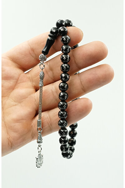 ALTAN ARSLAN Oltu Taşı Gümüş Işlemeli Tespih(GÜRCİSTAN OLTUSU),özel Kutusundaa