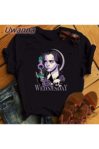 Vordevia Wednesday Addams modna majica kratkih rukava T-shirt Mod55