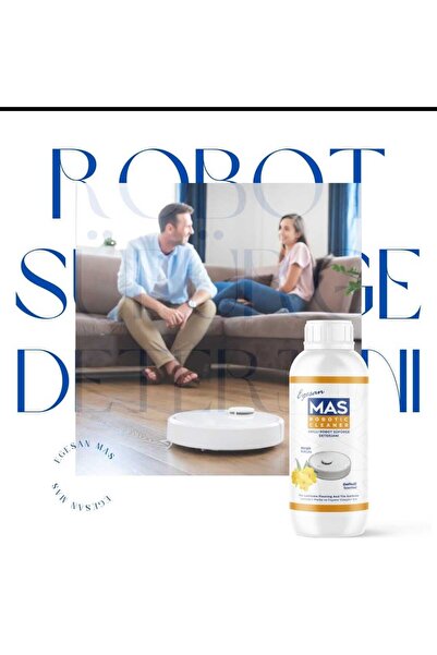 Mas Robot Süpürge Deterjanı Solüsyonu Nergis Kokulu 1000 ML