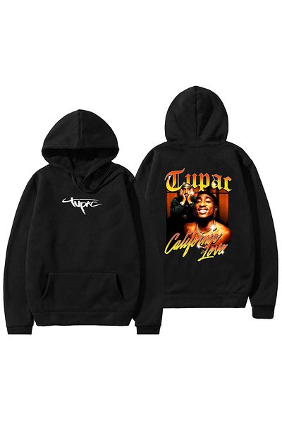 Vordevia Tupac front and back printed hooded unisex Hoodie