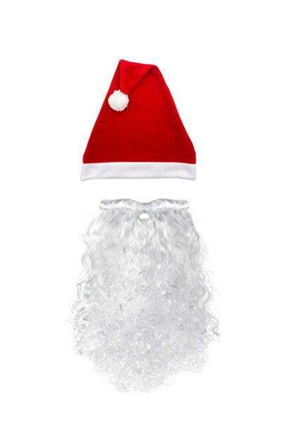 party mix Christmas New Year - Father Beard and Hat Set Santa Claus