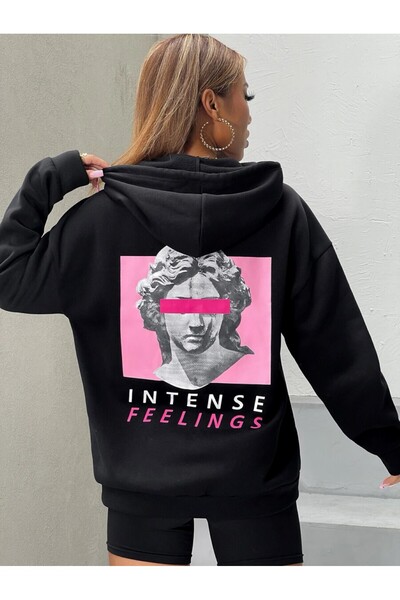 Vordevia Dizajnirana majica sa kapuljačom "Intense Feelings"