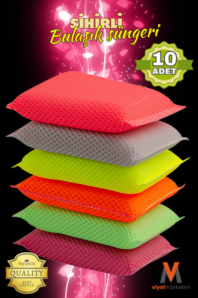 viyolmarketim (10 bucăți) Burete magic practic pentru curățarea bucătăriei, î...