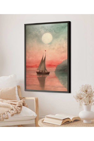 HOMEPACK Framed Single Painting Sailboat Series Classic Poster Painting Tk/119