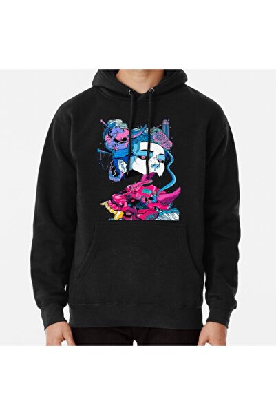 Vordevia Cyberpunk samuraj demonska maska hoodie