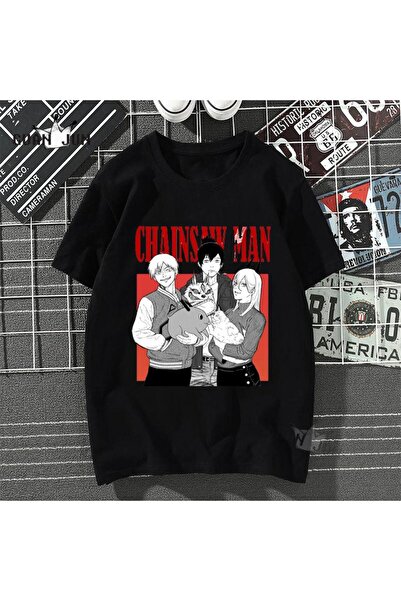Vordevia Japanski anime Chainsaw Man T-shirt model 42