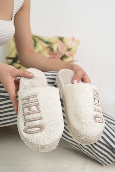 Moda Frato Modafrato Othello Γυναικείες Παντόφλες Εσωτερικού Χώρου Χειμερινές Μάλλινες Παντόφλες