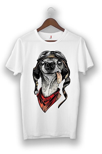 Vordevia Μπλουζάκι με αστεία εικονογράφηση σκύλου που εκφέρει λευκή γλώσσα, με σχέδιο Vip