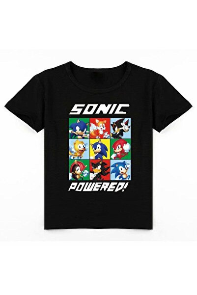 Vordevia Tricouri cu mânecă scurtă din bumbac cu imprimeu Sonic pentru bărbați4