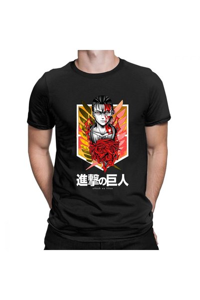 Vordevia Anime Attack on Titan T-shirt muški model751