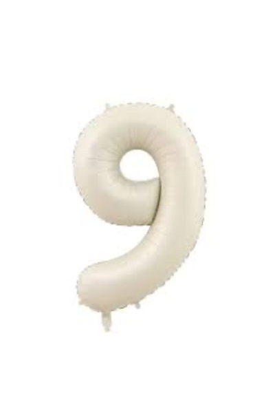 Çemrek Süs Parti Cream Foil 9 Balloons 34 inch 80 cm