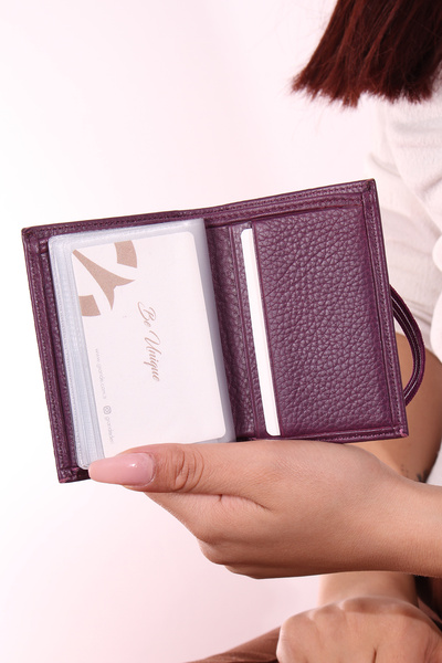 Grande 325 Unisex Genuine Leather Transparent Card Holder Wallet DAMSON