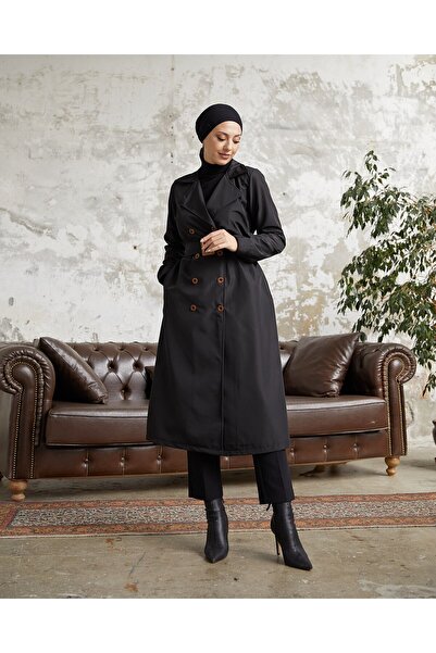 Esre Store Καμπαρντίνα Hijab Μαύρο