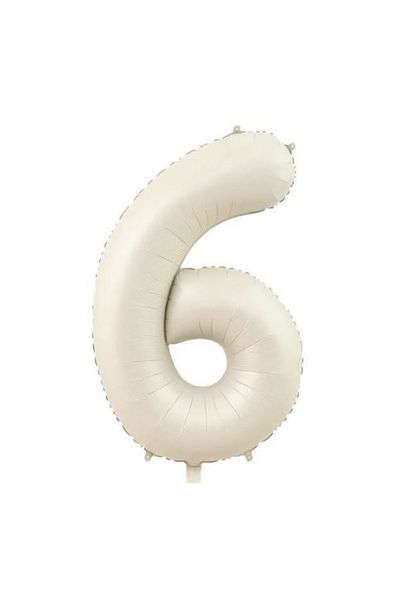 Çemrek Süs Parti Cream Foil 6 Balloons 34 inch 80 cm