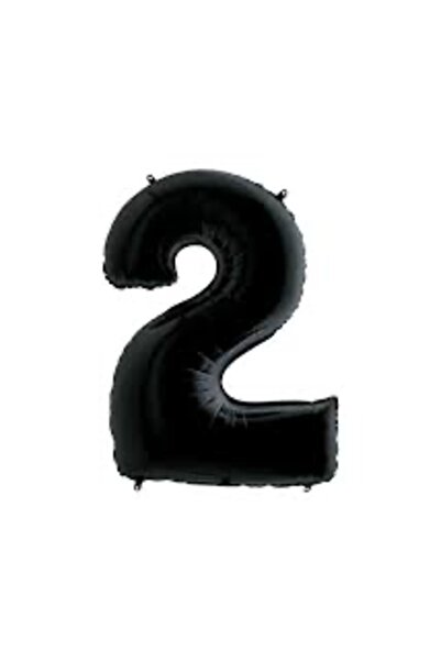 Çemrek Süs Parti 2 بالون فويل أسود 40 بوصة 100 سم