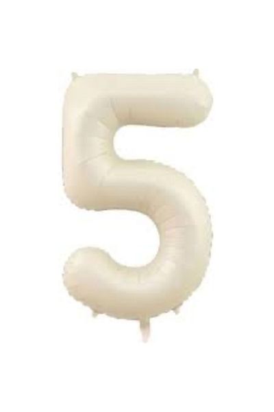 Çemrek Süs Parti Cream Foil 5 Balloons 34 inch 80 cm