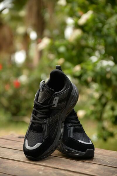 DUNLOP Чоловічі 4-сезонні водовідштовхувальні кросівки проти ковзання на повітряній підошві Легкі зручні ортопедичні шкіряні чорного кольору