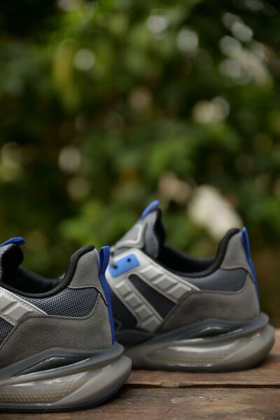 DUNLOP Чоловічі 4-сезонні водовідштовхувальні кросівки проти ковзання на повітряній підошві Легкі зручні ортопедичні шкіряні туфлі сірого кольору