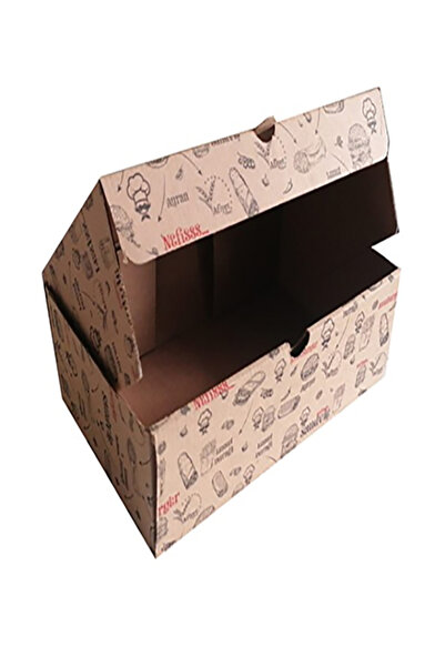 Sarem Ambalaj Hamburger Kutusu 26x9x16 (2 Renk Özel Baskı) 1000 Adet